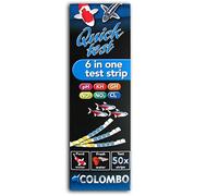Colombo Quicktest 6-in-1 Pond Test Strips x50 Kit Freshwater Aquarium Fish Tank