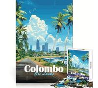 Colombo, Sri Lanka 1000 Piece Jigsaw Puzzles for Adults Jigsaw Sharp Brain Good Thick Family Pastime Classic Xmas Gift (38x52cm)