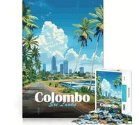 Colombo, Sri Lanka Jigsaw Puzzle 1000 Piece for Teenagers Leisure Game Real Thick Fun Activity Great Gift (50x75cm)