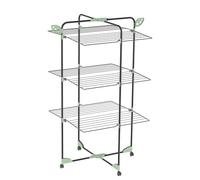 Colombo Tower Clothes Rack Alpina, Iron Plastic, Black, 30 metri