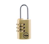 Colombus Yale Yale Locks Y150/22/120/1 Y150 Brass Combination Padlock 22mm Yaly15022