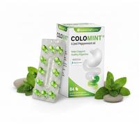 Colomint Peppermint Oil Capsules - Natural IBS Relief & Bloating Relief - 84 Gastro-Resistant Peppermint Capsules (0.2ml) - IBS Supplements for Digestive Comfort - Sealed Blister Strips