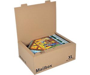 ColomPac Folding Boxes Mail-Box XL Brown 465 (W) x 349 (D) x 184 (H) mm Pack of 10