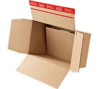 ColomPac Folding Carton Corrugated Cardboard 139 (W) x 164 (D) x 80 (H) mm Brown With instant bottom Pack of 10