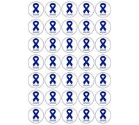 Colon Cancer Ribbon - Edible Cupcake Toppers - Wafer or Icing - Charity Themed Celebration Cake Decorations for Cupcakes, Cookies, Brownies, Muffins & More!