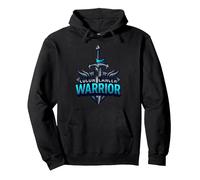 Colon Cancer Warrior: Brave Fighter Empowering Symbol Pullover Hoodie, Adult Unisex, Black, XXL