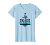 Colon Cancer Warrior: Brave Fighter Empowering Symbol T-Shirt, Women, Baby Blue, XXL