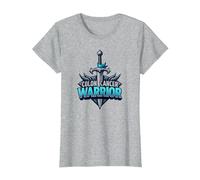 Colon Cancer Warrior: Brave Fighter Empowering Symbol T-Shirt, Women, Heather Grey, XXL