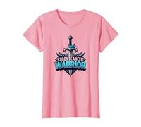 Colon Cancer Warrior: Brave Fighter Empowering Symbol T-Shirt, Women, Pink, XXL