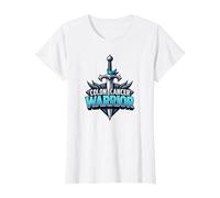 Colon Cancer Warrior: Brave Fighter Empowering Symbol T-Shirt, Women, White, XXL