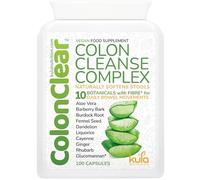 ColonClear - Colon Cleanse Detox - Natural Laxative and Stool Softener for Constipation Relief for Adults - Everyday Herbal Formula with Aloe Vera and Fibre for Regular Bowel Movements - 100 Capsules