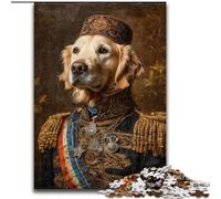 Colonel Golden Retriever Adult Jigsaws 1000 Pieces Difficult, Educational Stress Relief Toy for Is Ideal As A Gift for The Whole Family (50x75cm)