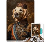 Colonel Golden Retriever Jigsaw Puzzles for Teenagers 2000 Jigsaws,Challenging To Complete But Fun And Humorous Birthday Present,Gifts,Wall Art 70x100cm
