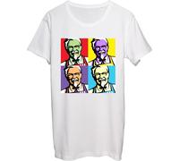 Colonel Sanders KFC pop Art Collage Men's White T-Shirt Small