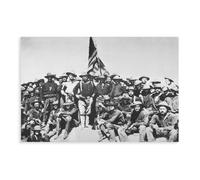 Colonel Theodore Roosevelt And Rough Riders on San Juan Hill Canvas Art Poster And Wall Art Picture Print Modern Family Bedroom Decor 20x30inch(50x75c
