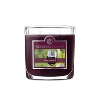 Colonial Candle Fine Merlot Scented Jar Candle, 2 Wick, 3.5 oz, Mottled Wax Candle
