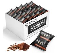 Colonial Coffee Packets, Pre Ground Coffee Packs, European Dark Roast Coffee, Bulk Single Pot Bags for Drip Coffee Makers, 2.5 Ounce (Pack of 80)
