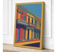 Colonial Facade Maximalist Canvas Wall Art Print 36x24 Inch (91 x 61 cm)