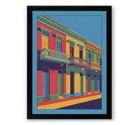 Colonial Facade Maximalist Framed Wall Art Print A1 (84.1×59.4cm) Black, Wall Decor for Living Room, Bedroom, Office & Home, Ready to Hang, Art Gift