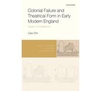 Colonial Failure and Theatrical Form in Early Modern England : Stages of Unsettlement