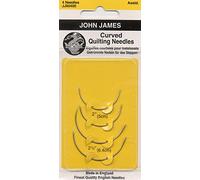 Colonial Needle JJ60400 Curved Quilting Hand Needles, 4-Pack, Yellow