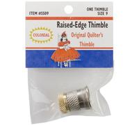 Colonial Needle Raised Edge Thimble, Size 9, Metal, 7 UK