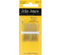 Colonial Needle Sharps Hand Needles-Size 7, White, Iron, 20/Pkg