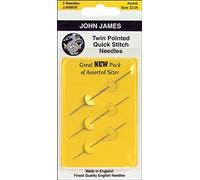 Colonial Needle Twin Pointed Quick Stitch Tapestry Hand Needles, Size 24, 3-Pack
