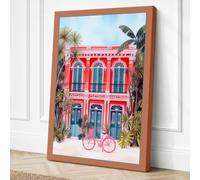 Colonial Paradise Tropical Canvas Wall Art Print 24x16 Inch (61 x 41 cm)