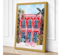 Colonial Paradise Tropical Canvas Wall Art Print 30x20 Inch (76 x 51 cm)
