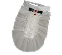 Colonial Ruffled Chiffons Jabot Collar With Crystal False Cuffs Pirate Costume Accessory For Victorian Colonial Costume Detachable Collar