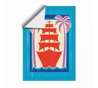 Colonial Ship Framed Retro Unframed Wall Art Print A1 (84.1×59.4cm), Wall Decor for Living Room, Bedroom, Office & Home, Art Gift