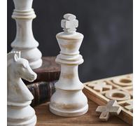 Colonial Tin Works Chess Sculpture King, 10-inch Height, Resin, Home, Home Décor