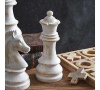 Colonial Tin Works Chess Sculpture Queen, 8.75-inch Height, Resin, Home, Home Décor