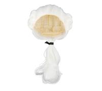 Colonial Wig Soft Comfortable Cosplay Costume with Ponytail Judge Lawyer Wig white