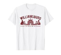Colonial Williamsburg Virginia Distressed Style Design T-Shirt