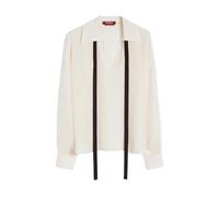 Colono Bow-Collar Blouse - female - Max Mara Studio - Blouses - Beige - XS - Blouses & Shirts XS