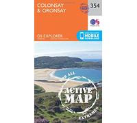 Explorer Active 354 Colonsay & Oronsay Map With Digital Version - Orange, Orange One Size