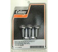 Colony Chrome Rear Rotor TORX Bolts for Harley-Davidson Brake Rotors with Cast Wheels OEM #43562-92