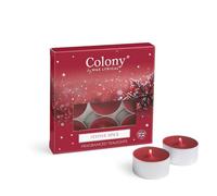 Colony Festive Spice Tealights | Warming Cinnamon Scent | Perfect for Cosy Nights | Box of 9 Tealight Candles