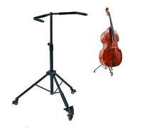 COLOOFO Double Bass Stand with Locking Casters for 1/8-4/4 Upright Bass