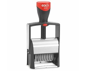 COLOP 2010 Numbering Stamp | 106384 | 5mm 10 Band Heavy Duty Self-Inking Batch Number Stamp