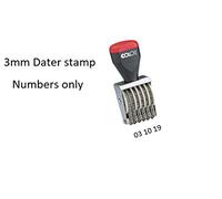 Colop 3mm Dater Stamp - Numbers only eg 03 10 18