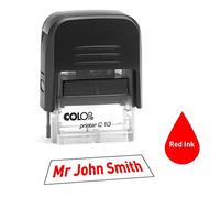 Colop C10 26 x 9mm - - Personalised Custom Made Self-Inking Business Address Rubber Stamp - Up to 2 Lines of Text Same Day Dispatch if Ordered Before noon