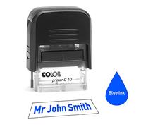 Colop C10 26 x 9mm - - Personalised Custom Made Self-Inking Business Address Rubber Stamp - Up to 2 Lines of Text Same Day Dispatch if Ordered Before noon