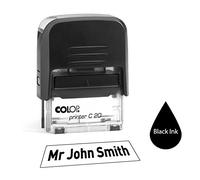 Colop C20 38 x 14mm - - Personalised Custom Made Self-Inking Business Address Rubber Stamp - Up to 3 Lines of Text Same Day Dispatch if Ordered Before noon