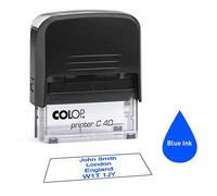 Colop C40 58 x 22mm - - Personalised Custom Made Self-Inking Business Address Rubber Stamp - Up to 5 Lines of Text Same Day Dispatch if Ordered Before noon