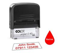 Colop C40 58 x 22mm - - Personalised Custom Made Self-Inking Business Address Rubber Stamp - Up to 5 Lines of Text Same Day Dispatch if Ordered Before noon