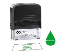 Colop C40 58 x 22mm - - Personalised Custom Made Self-Inking Business Address Rubber Stamp - Up to 5 Lines of Text Same Day Dispatch if Ordered Before noon