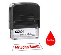 Colop C40 58 x 22mm - - Personalised Custom Made Self-Inking Business Address Rubber Stamp - Up to 5 Lines of Text Same Day Dispatch if Ordered Before noon